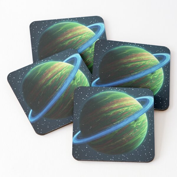 Item preview, Green Red Ringed Planet #1 designed and sold by Jadelight's AI Slop.
