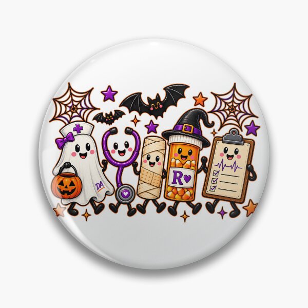 Item preview, Cute Nurse Ghost Halloween Medical Squad Kawaii Art designed and sold by DesignArtist.ia.