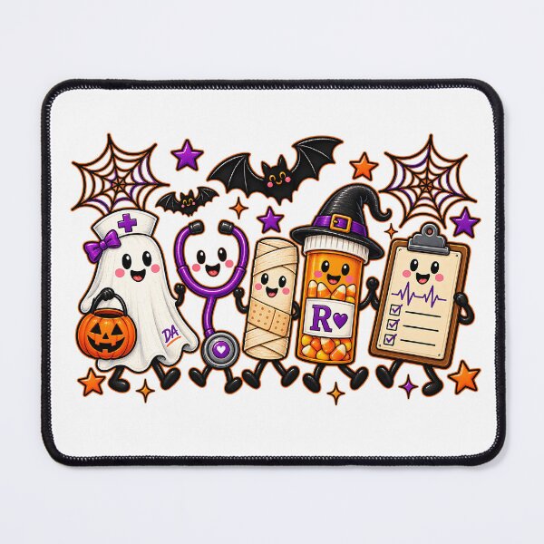 Item preview, Cute Nurse Ghost Halloween Medical Squad Kawaii Art designed and sold by DesignArtist.ia.
