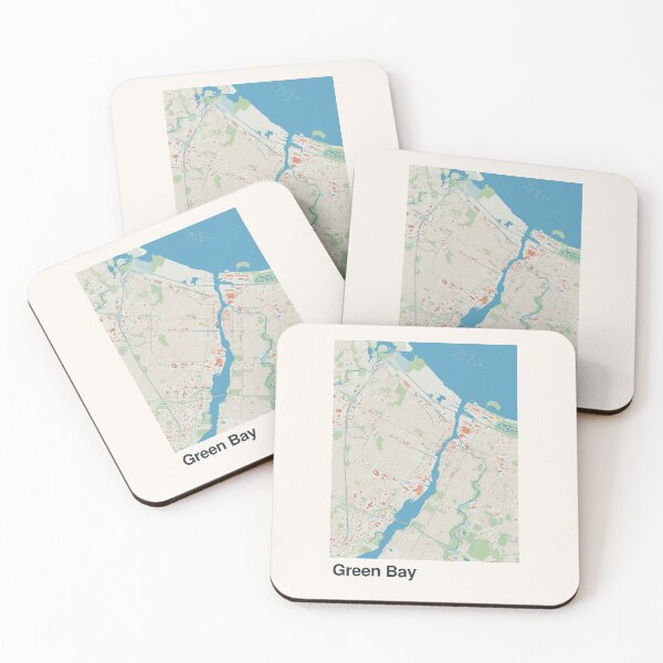 Item preview, Green Bay Minimalistic Map Art designed and sold by MapsNerd.