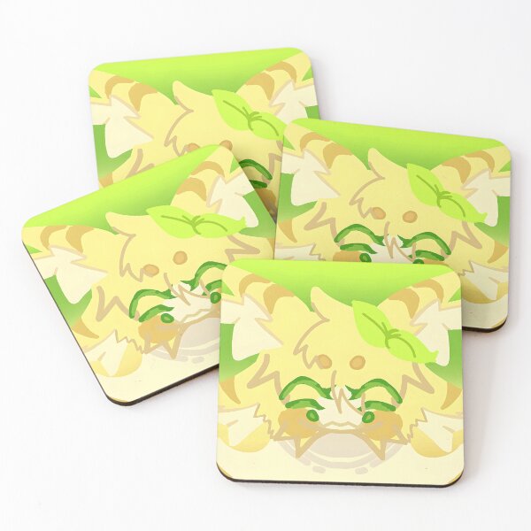Item preview, Cute Cartoon Creature with Leaf and Green Background designed and sold by J-Mindful.