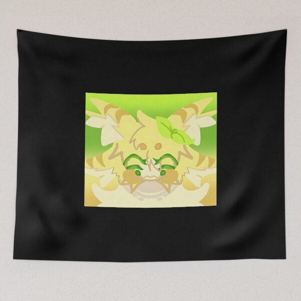 Item preview, Cute Cartoon Creature with Leaf and Green Background designed and sold by J-Mindful.