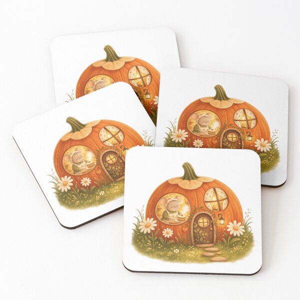 Item preview, Autumn Pumpkin Mouse House  Whimsical Fall Illustration with Cozy Cottage Vibes designed and sold by Bloomie_Studio .