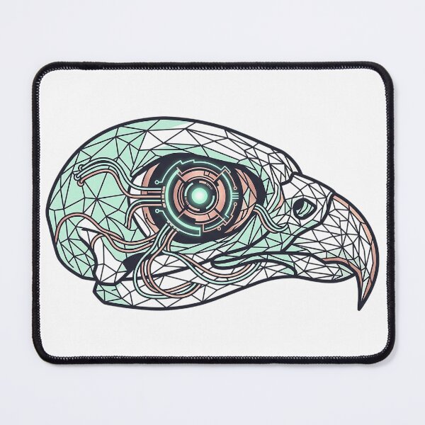 Item preview, Cyberpunk Geometric Eagle Head - Futuristic Sci-Fi Bird Vector Design designed and sold by Nubian Style.