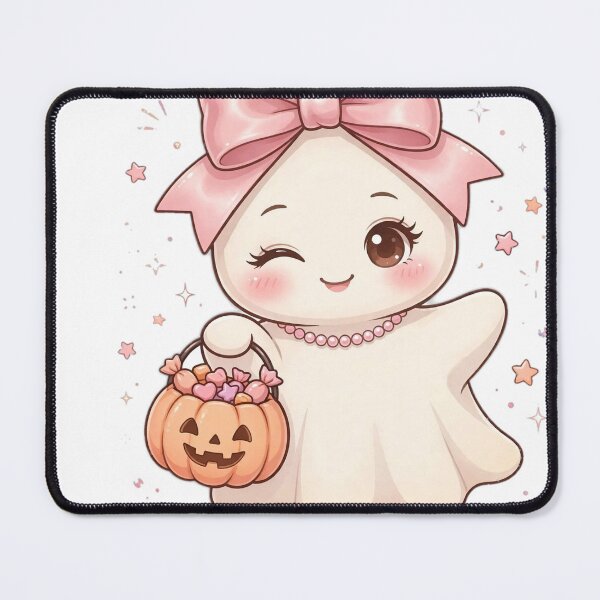 Item preview, Cute Coquette Ghost With Pink Bow Halloween PNG designed and sold by Worn and Witty.