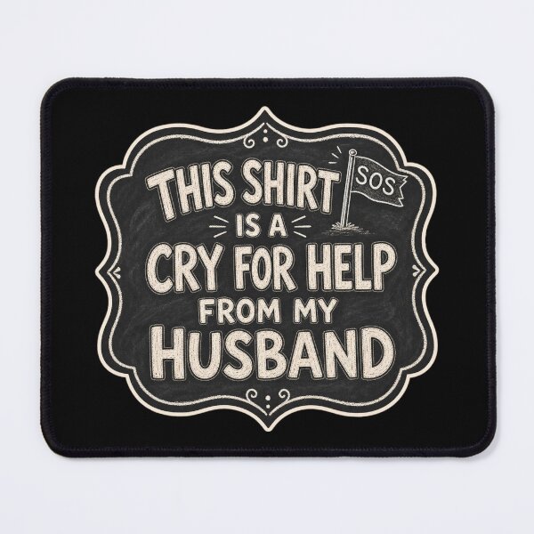 Item preview, This Shirt Is A Cry For Help Shirt, Funny Wife Gift T-Shirt, Marriage Humor Tee, Funny Anniversary Gift Shirt, Chalkboard Sign Graphic designed and sold by TshirtsLabs.