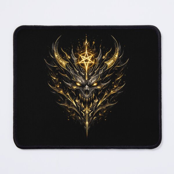 Item preview, Black Gold Gothic Demon Emblem Art designed and sold by D69 Designs.