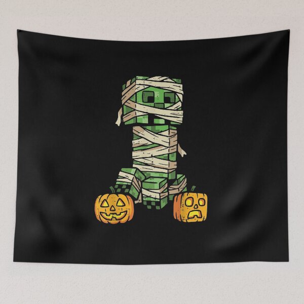 Item preview, Pixel Block Zombie Mummy Halloween Spooky Shirt designed and sold by MandrakeCreati.