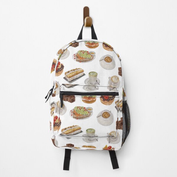 Item preview, Watercolor Café Brunch – Coffee, Matcha, Pancakes & Avocado Toast Pattern designed and sold by Qualali Studio.