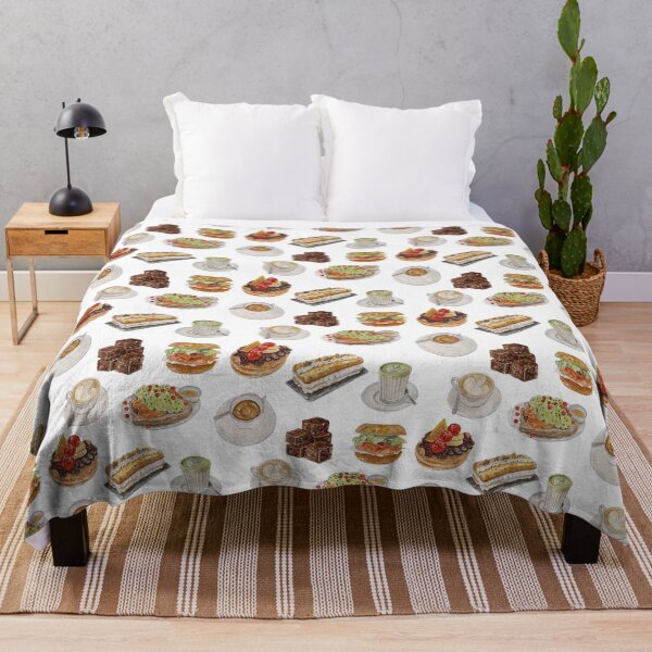 Item preview, Watercolor Café Brunch – Coffee, Matcha, Pancakes & Avocado Toast Pattern designed and sold by Qualali Studio.
