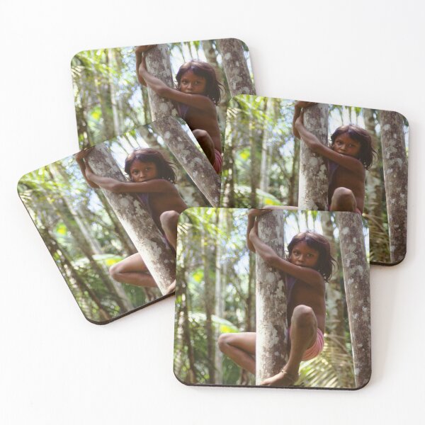 Item preview, Climbing Trees, An Amazon Indian Girl Showing her Jungle Skills designed and sold by JonDelorme.