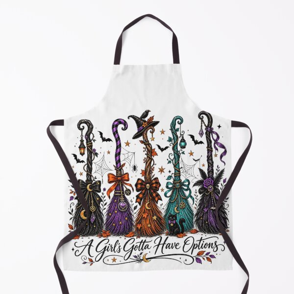 Item preview, A Girls Gotta Have Options Witch Broomstick Halloween Art designed and sold by DesignArtist.ia.