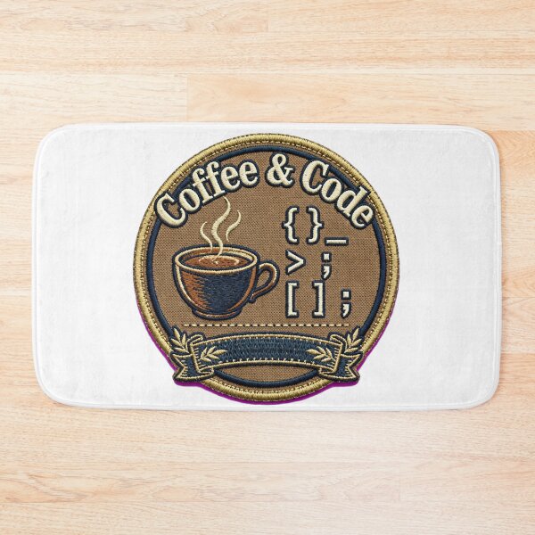 Item preview, Coffee & Code - Vintage Programmer Badge - Coding Sticker designed and sold by Htkester1.