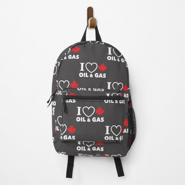 Item preview, I Love Canadian Oil and Gas with Red Heart and Maple Leaf Design Featuring Alberta Pipelines on Black Background designed and sold by richard143.
