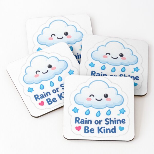Item preview, Rain or Shine Be Kind Cute Weather designed and sold by LearnFunStore.