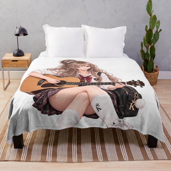 Item preview, Anime Schoolgirl Playing Acoustic Guitar designed and sold by GRFORA.