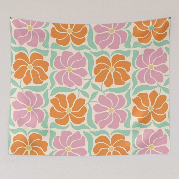 Item preview, Groovy Flowers Pattern | Retro Sunset Pop designed and sold by Petternoholic.