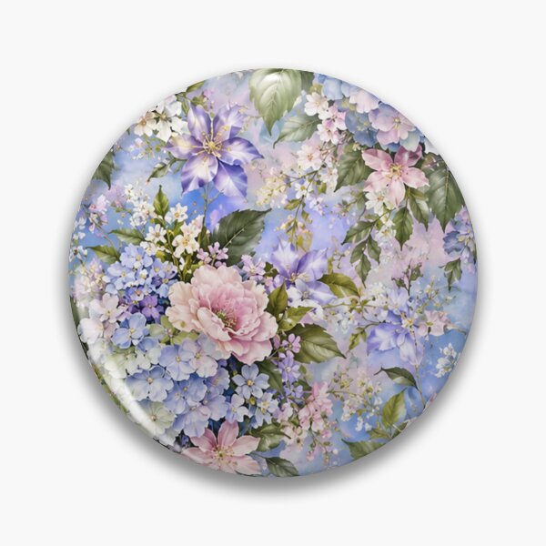 Item preview, Pastel Hydrangea and Paint Splatter Mixed Media Art designed and sold by THE SPLATTERED HAUS BY SAGE BANKS.