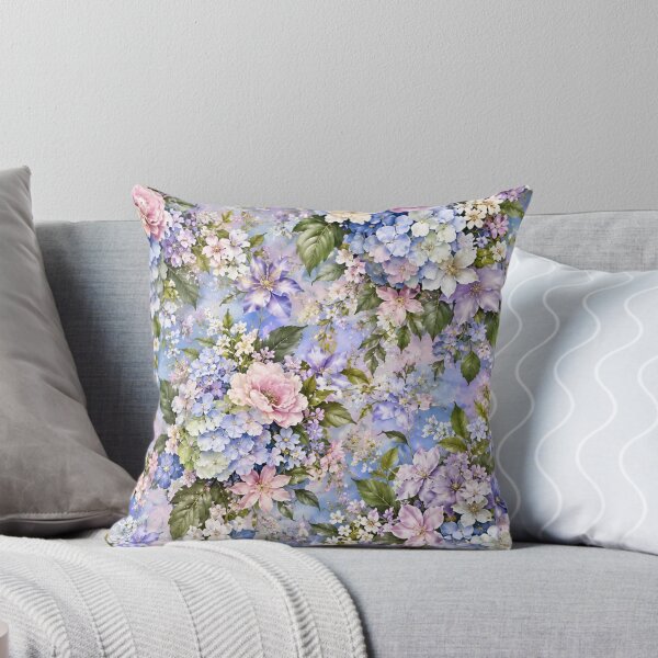 Item preview, Pastel Hydrangea and Paint Splatter Mixed Media Art designed and sold by THE SPLATTERED HAUS BY SAGE BANKS.