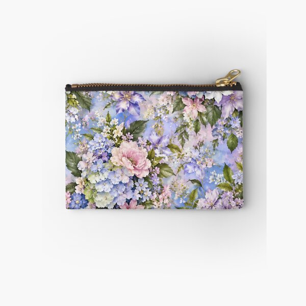 Item preview, Pastel Hydrangea and Paint Splatter Mixed Media Art designed and sold by THE SPLATTERED HAUS BY SAGE BANKS.