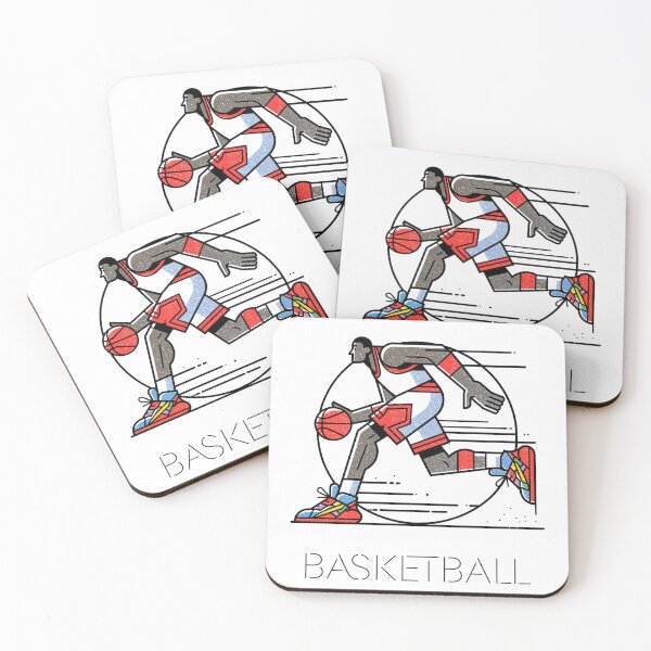 Item preview, Sticker - Decal - Geometric Basketball Player Art | Modern Sports Illustration Print designed and sold by ForeverPrintsOK.