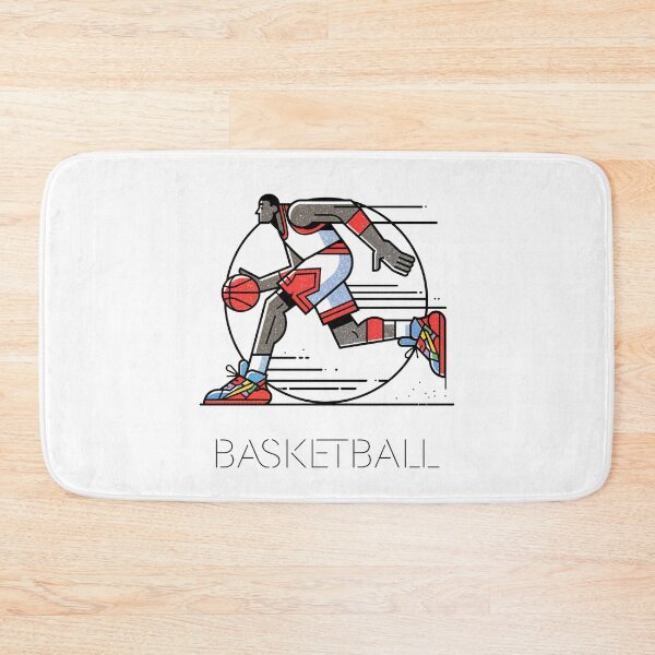 Item preview, Sticker - Decal - Geometric Basketball Player Art | Modern Sports Illustration Print designed and sold by ForeverPrintsOK.