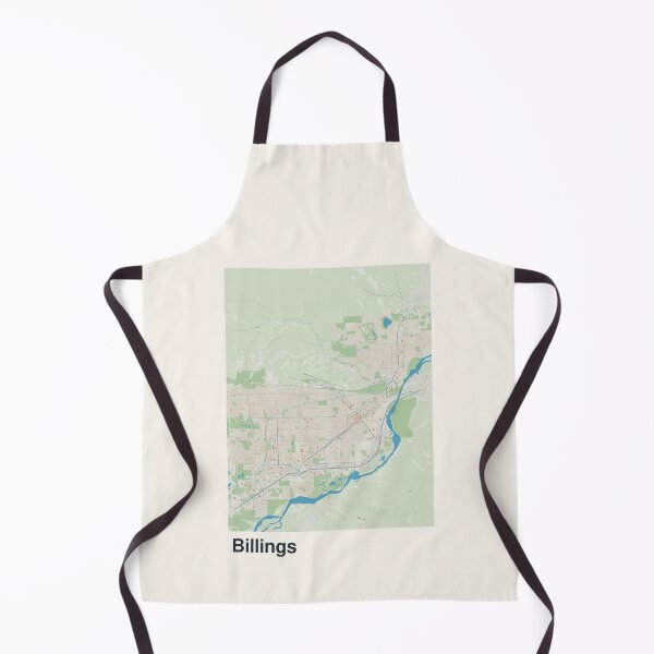 Artikelvorschau, Minimalistische Kartenkunst von Billings entworfen und verkauft von MapsNerd.