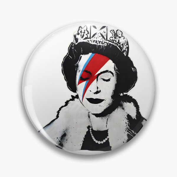 Item preview, Banksy Inspired UK Queen Elizabeth with Rock Band Face Makeup HD Artwork designed and sold by richard143.