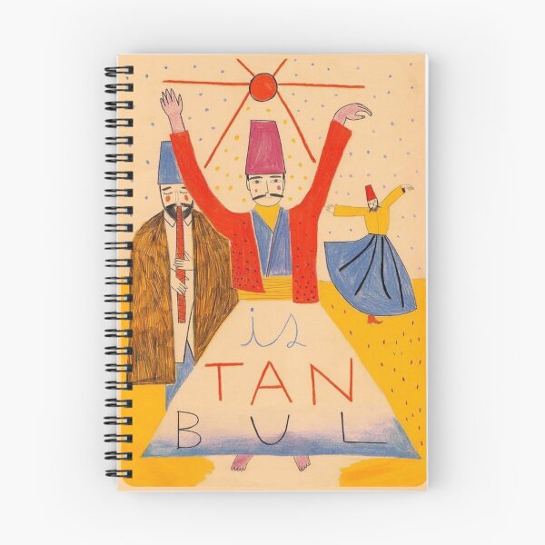 Item preview, Istanbul Whirling Dervishes Sufi Folk Art Illustration designed and sold by ABRAKADABRA!.