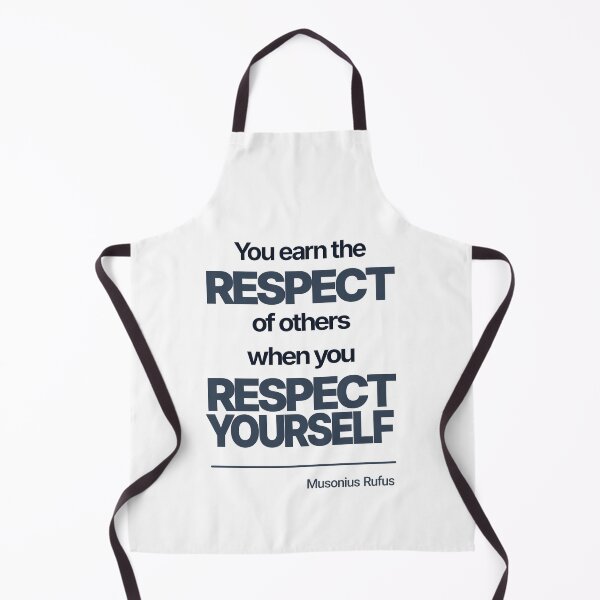 Item preview, You Earn the Respect of Others When You Respect Yourself - Musonius Rufus - Minimalist Style Stoic Quote - Dark Version designed and sold by Stoic Core.