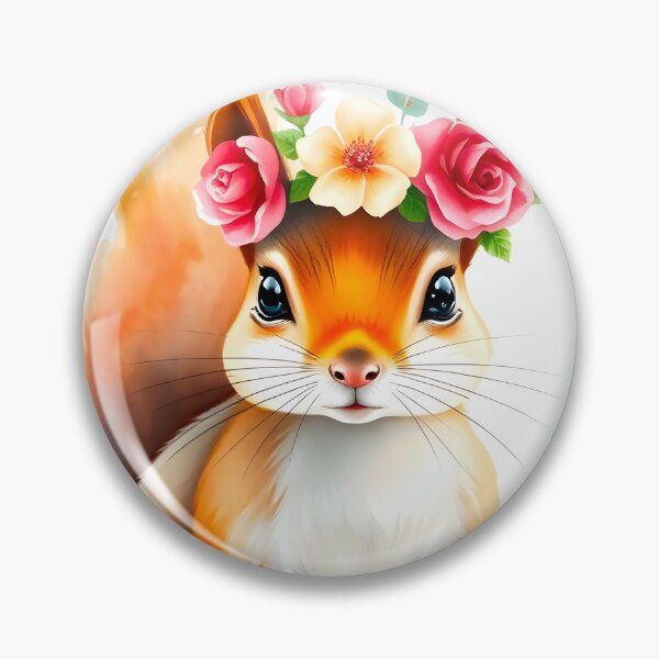 Item preview, Squirrel Wearing Floral Crown designed and sold by ARTAFACT.