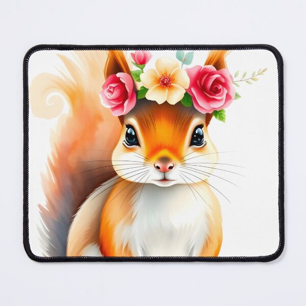 Item preview, Squirrel Wearing Floral Crown designed and sold by ARTAFACT.