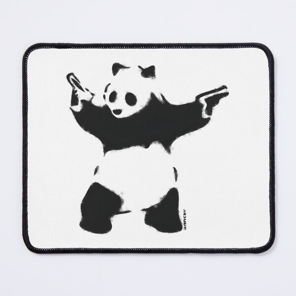 Item preview, Banksy Style Panda Graffiti Street Art Black and White Design with Signature Tag designed and sold by richard143.