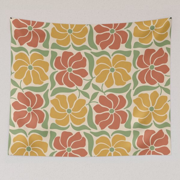 Item preview, 70s Earthy Flowers | Vintage Boho Floral Pattern designed and sold by Petternoholic.