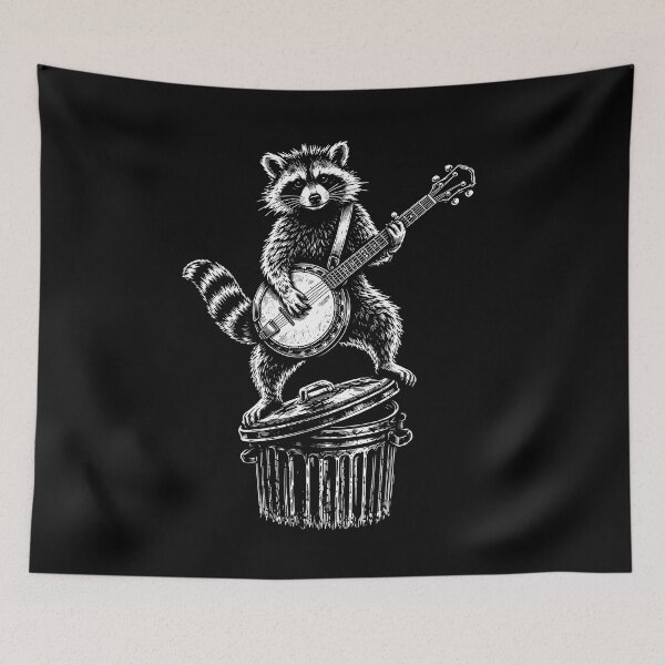Item preview, Funny Raccoon Playing Banjo designed and sold by gunaone-design.
