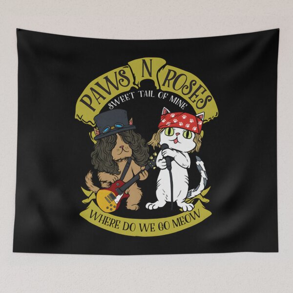 Item preview, Paws N Roses Sweet Tail of Mine Cat Rock Parody designed and sold by VesperaVoid.