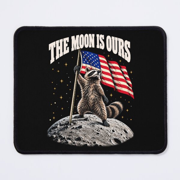 Item preview, The Moon Is Ours Raccoon Trash Panda designed and sold by CamilleNorris.