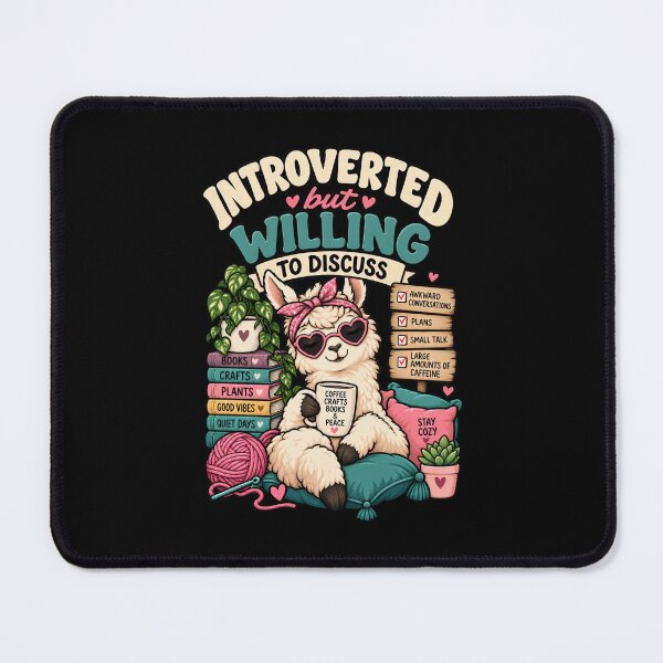 Item preview, Introverted But Willing To Discuss Funny Llama designed and sold by Ridaelb.