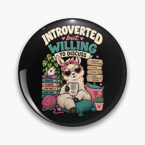 Artikelvorschau, Introverted But Willing To Discuss Funny Llama entworfen und verkauft von Ridaelb.