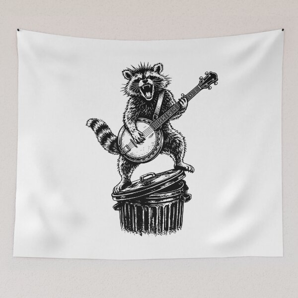 Item preview, Raccoon Playing Banjo designed and sold by gunaone-design.