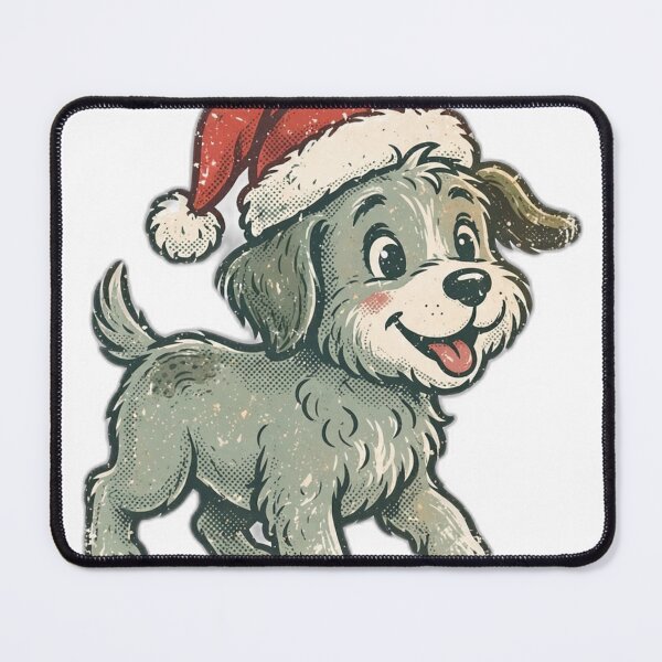 Item preview, Santa Paws Shirt – Vintage Christmas Dog Holiday Tee designed and sold by KERK Art and Design.