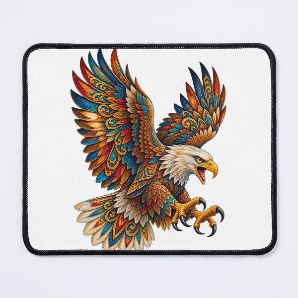 Item preview, Colorful Bohemian Bald Eagle – Ornamental Raptor Art designed and sold by PeanutGalSean.