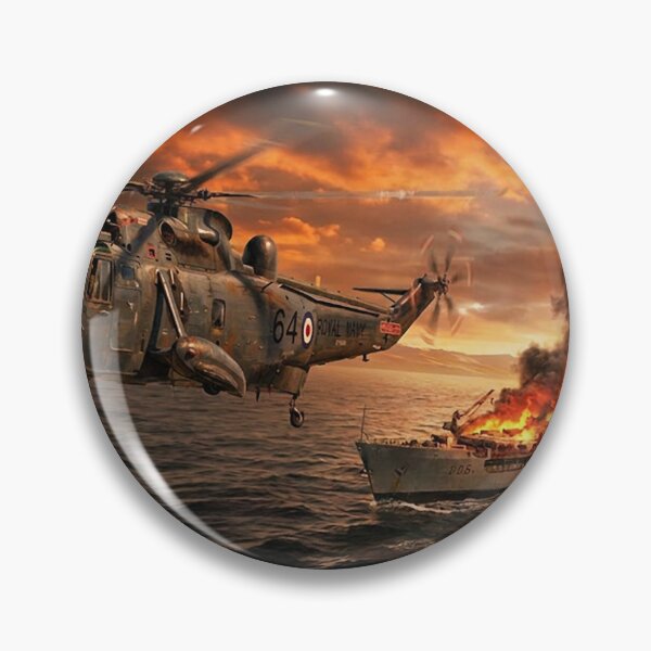 Item preview, Sea King Fiery Sunset Rescue Illustration designed and sold by Airpower Art.