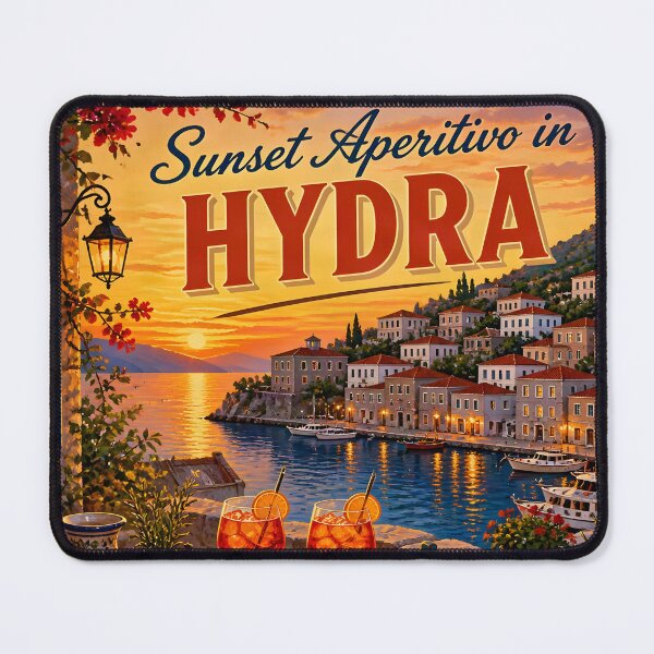Item preview, Hydra Greece - Scenic Style Travel Poster designed and sold by LSVart.