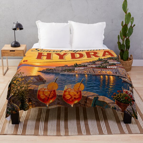 Item preview, Hydra Greece - Scenic Style Travel Poster designed and sold by LSVart.