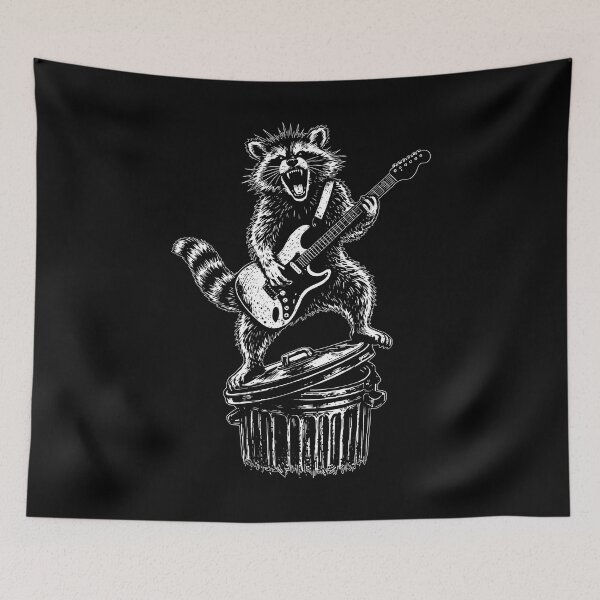 Item preview, Raccoon Playing Electric Guitar designed and sold by gunaone-design.