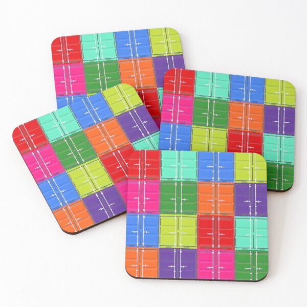 Item preview, Bright multi color shipping containers designed and sold by DisorderlyDigital.