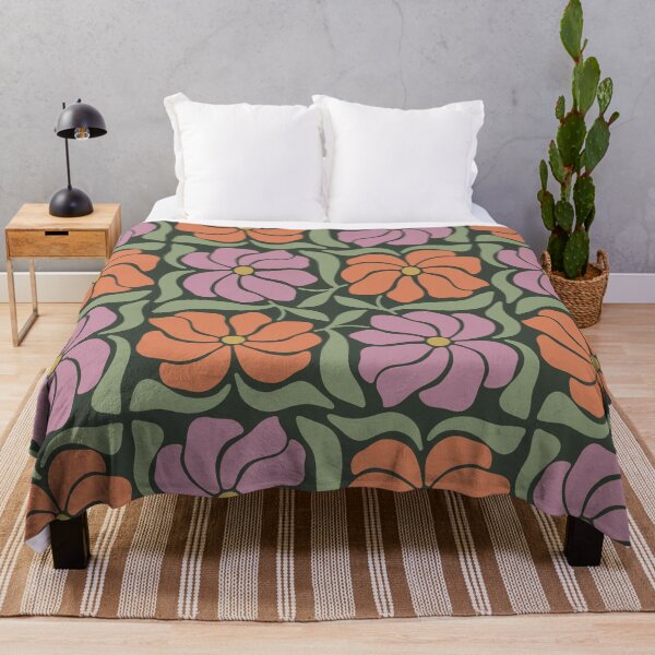 Item preview, Midnight Olive Flowers | Muted Retro Floral Pattern designed and sold by Petternoholic.