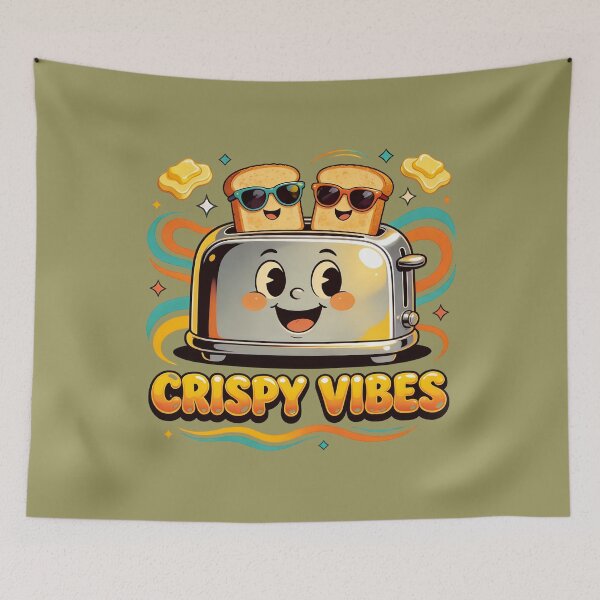 Item preview, Crispy Vibes Toaster designed and sold by design-rebell.