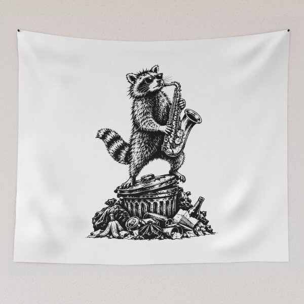 Item preview, Raccoon Playing Saxophone designed and sold by gunaone-design.